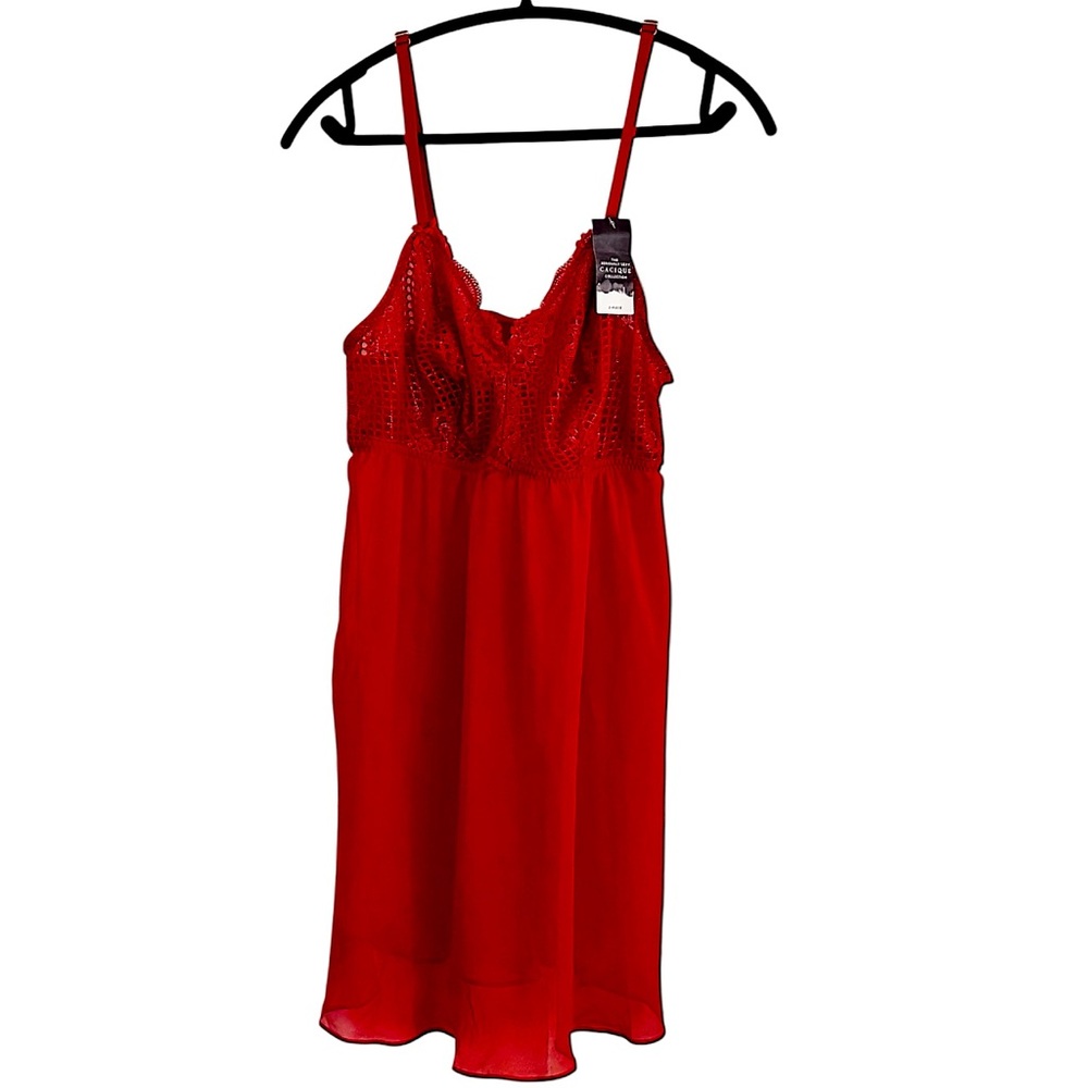 CACIQUE Lane Bryant Plus Size Seriously Sexy Red Lingerie Set NWT Size 14-16